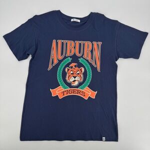 Auburn Tigers T-Shirt Men's Small Navy Blue Graphic Tee Collegiate NCAA 47 Brand